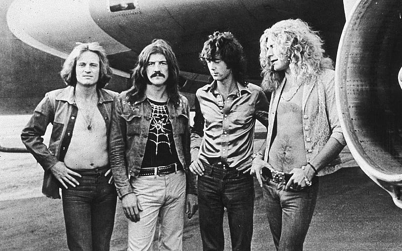 Led Zeppelin, Jimmy Page, John Bonham, Robert Plant, John Paul Jones, british rock band, retro, HD wallpaper