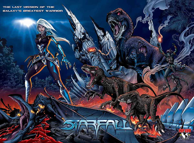 Starfall, art, comic, fantasy, HD wallpaper