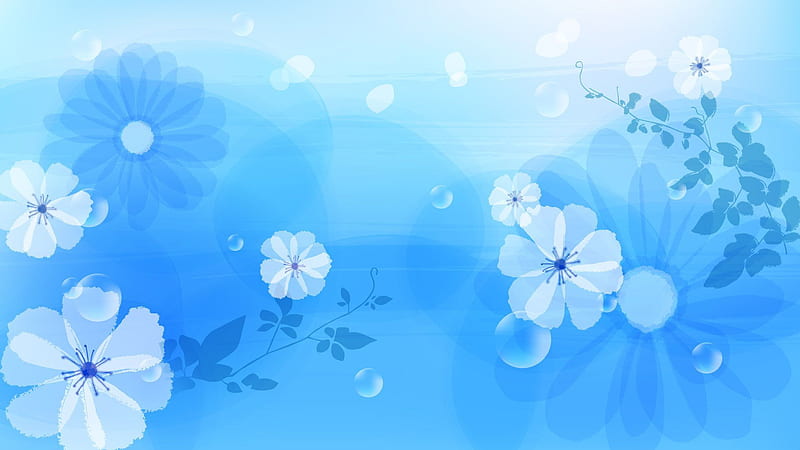 Light Blue Flowers Light Blue, HD wallpaper | Peakpx