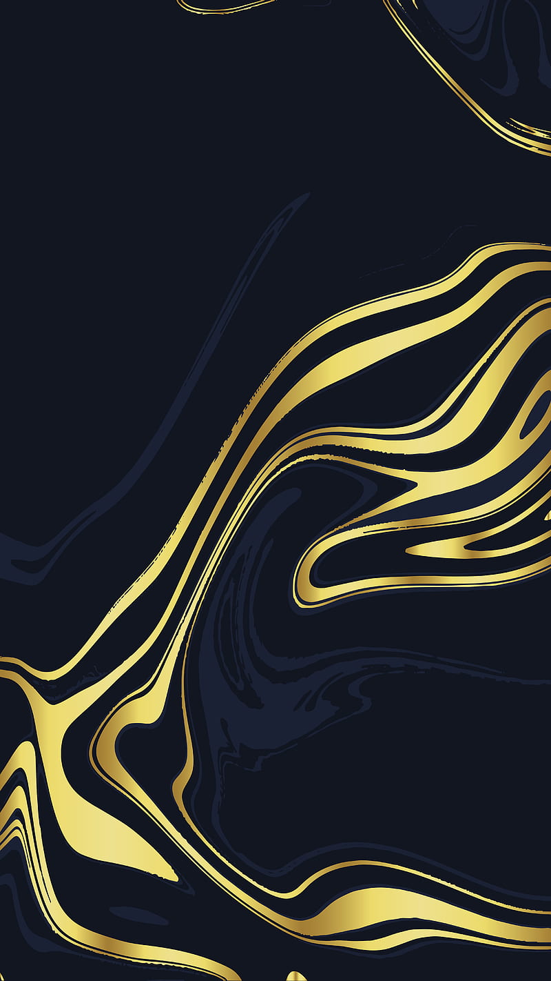 Gold Marble, blue, cool, dark, desenho, edge, elegant, golden, stripes, HD phone wallpaper