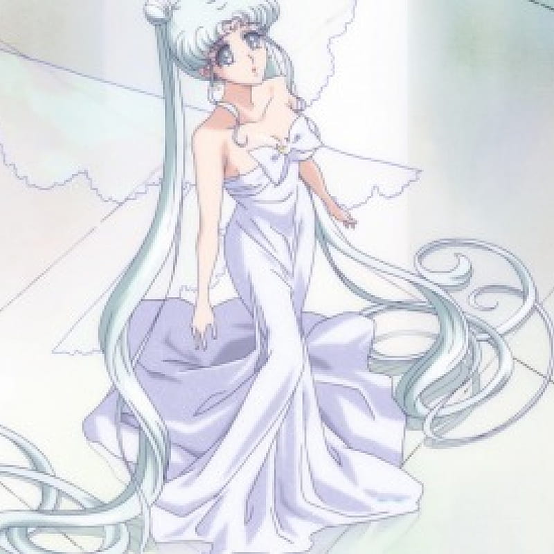 Queen Serenity, pretty, women, sweet, simpl, nice, anime, sailor moon, beauty, anime girl, look, lovely, twintail, gown, serenity, white, maiden, long ahir, dress, silk, bonito, woman, silver, twin tail, sailormoon, gorgeous, female, twintails, plain, twin tails, princess serenity, up, girl, silver hair, looking, princess, lady, HD wallpaper