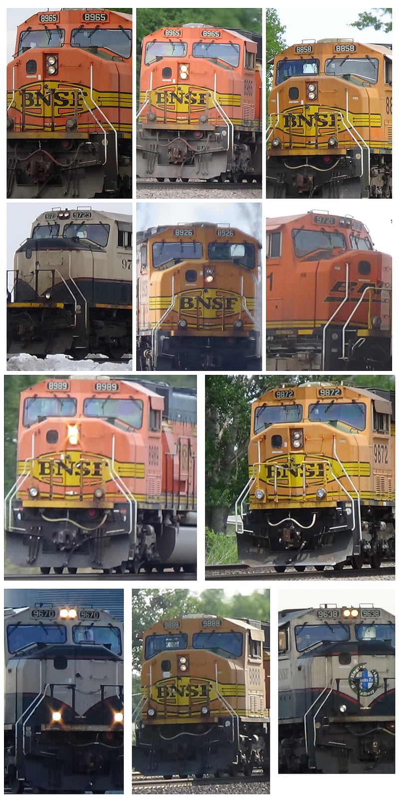 Sd70mac collage, bnsf, emd, locomotive, sd70mac, train, trains, HD phone wallpaper