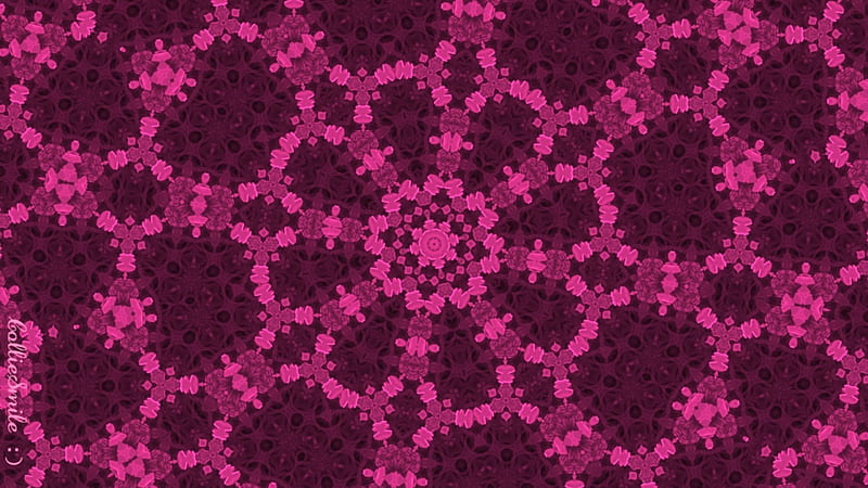 Pretty in Pink* (dedicated to Cehenot/Luna :D), kaleidoscope, kaleidoscopes too1, embossed, lacy, rose, rose pink, pink, HD wallpaper