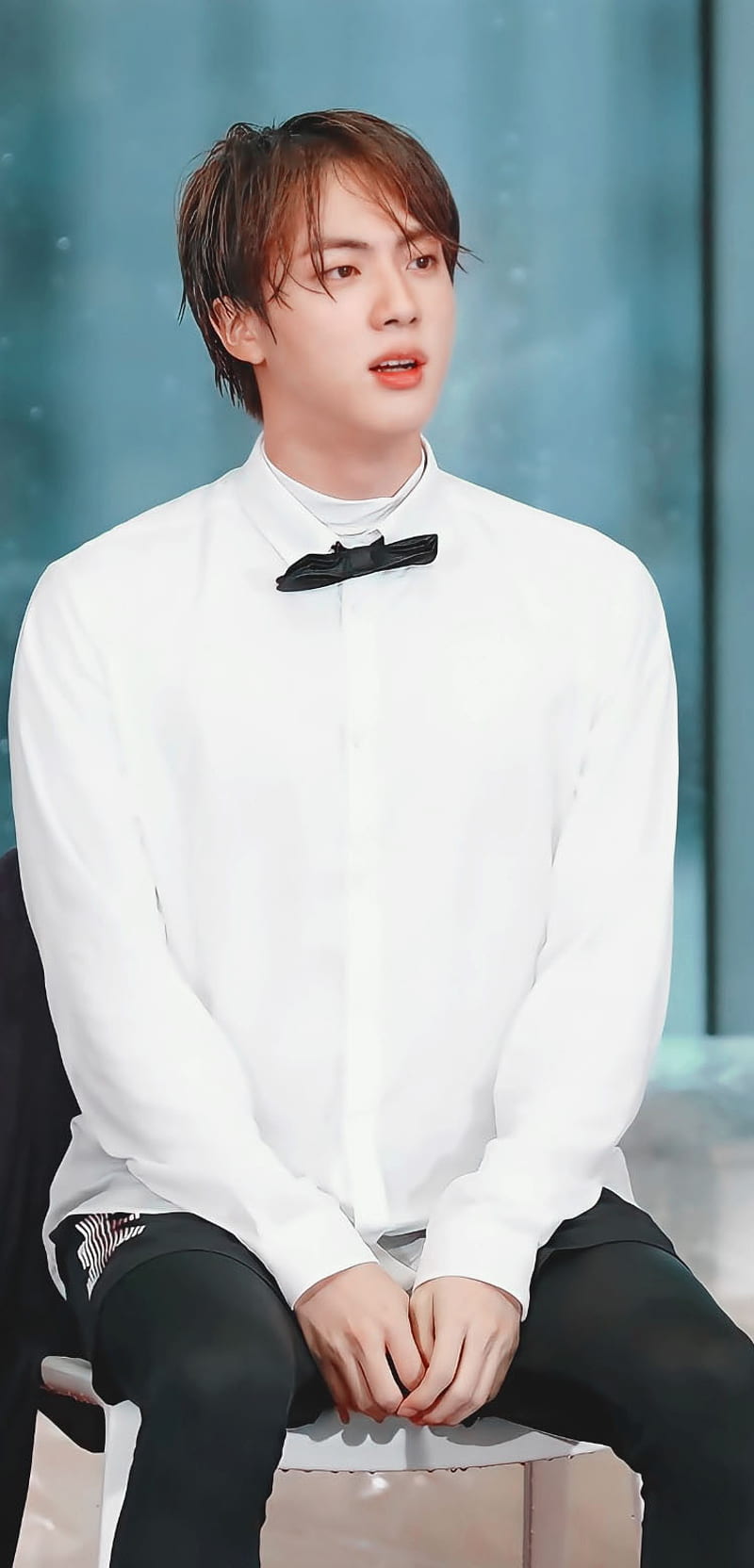Download Kim Seok Jin In White Shirt Wallpaper