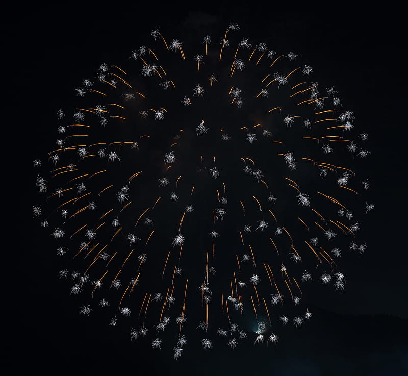 fireworks, sparks, white, dark, holiday, HD wallpaper