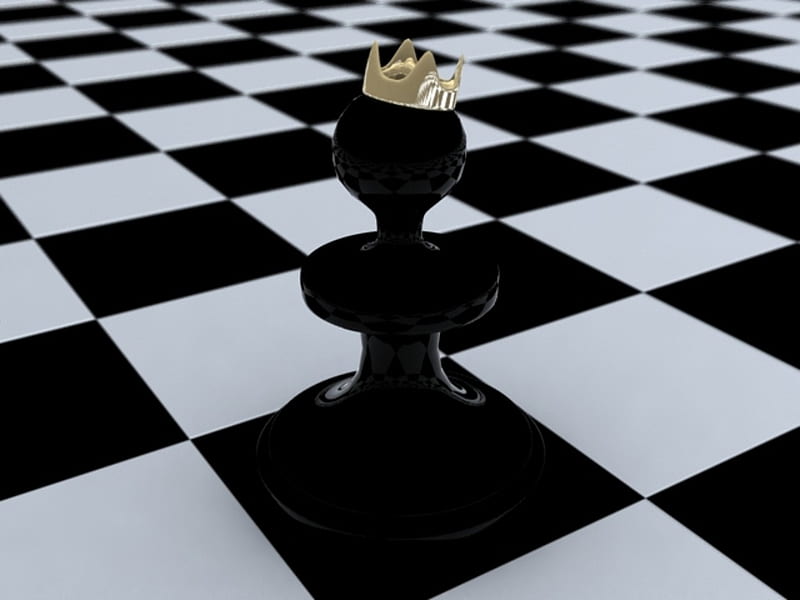 Pawn, queen, checkmates, squares, HD wallpaper