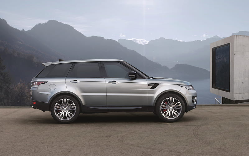 Land Rover, Range Rover Sport, 2018, luxury silver SUV, British cars, HD wallpaper