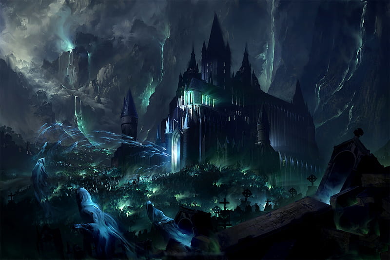 Ghost Citadel, castel, fantasy, ghosts, citadel, spirits, HD wallpaper
