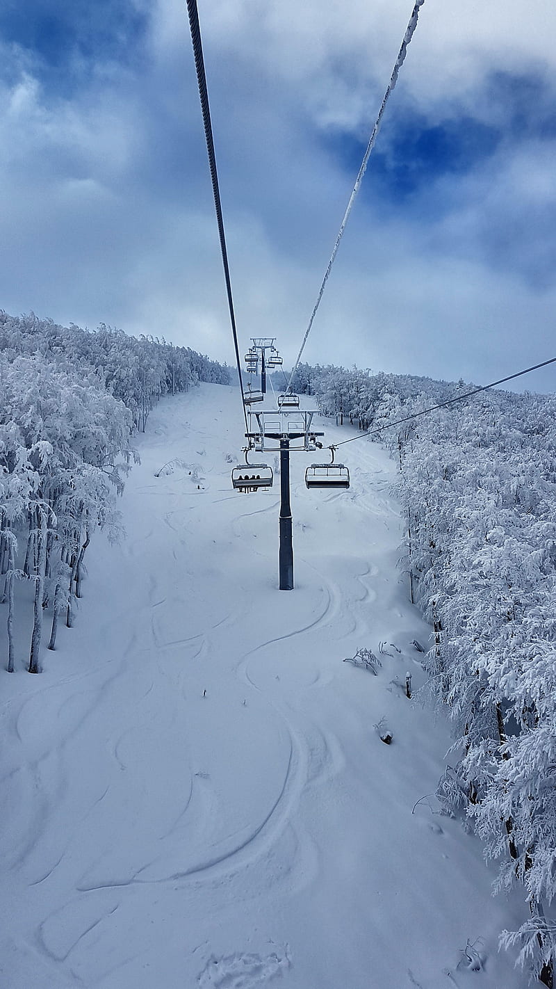 Snow, bjelasnica, bosnia and herzegovina, lift, mountain, ski, skiing, sky, white, winter, HD phone wallpaper