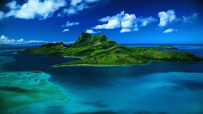Mauritius, oceans, nature, island, sky, HD wallpaper