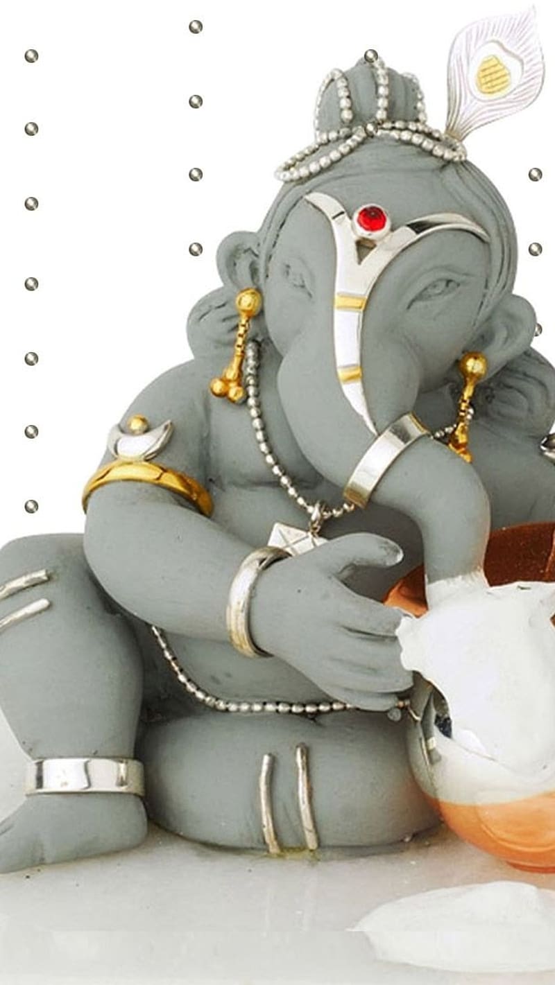 Gray Cute Ganesha, cute ganesha, bhakti, HD phone wallpaper | Peakpx
