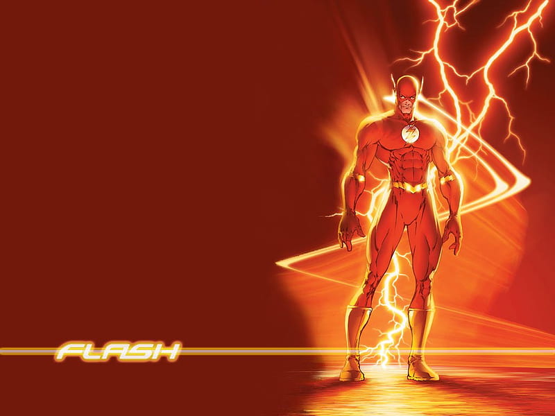 Flash, hero, comic, cartoon, HD wallpaper