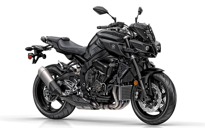 2020, Yamaha MT-10, exterior, black motorcycle, new black MT-10, japanese sports motorcycles, Yamaha, HD wallpaper