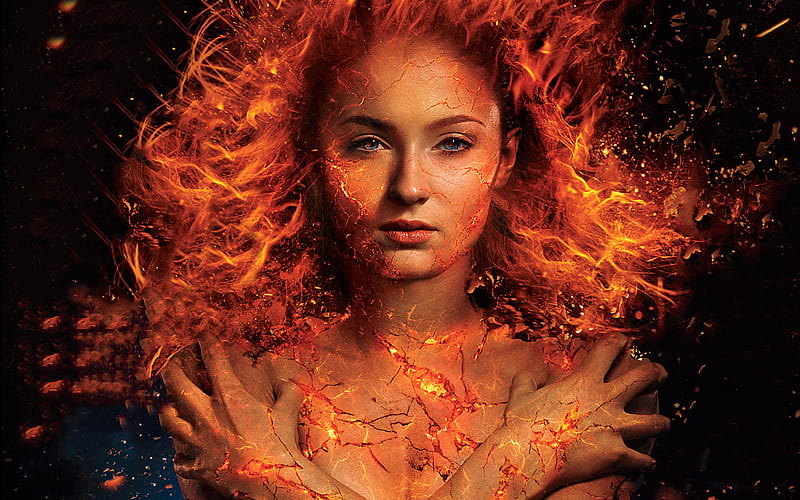 Jean Grey, Dark Phoenix, X-Men Dark Phoenix, 2018 movie, Sophie Turner, HD wallpaper