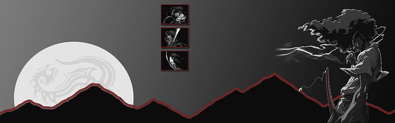 afro, Samurai, Anime, Game / and Mobile Background, Dual Monitor Samurai, HD wallpaper