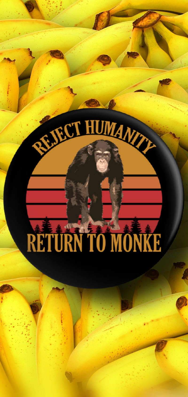Return to Monke, animals, banana, funny, meme, monkey, tiktok, HD phone wallpaper