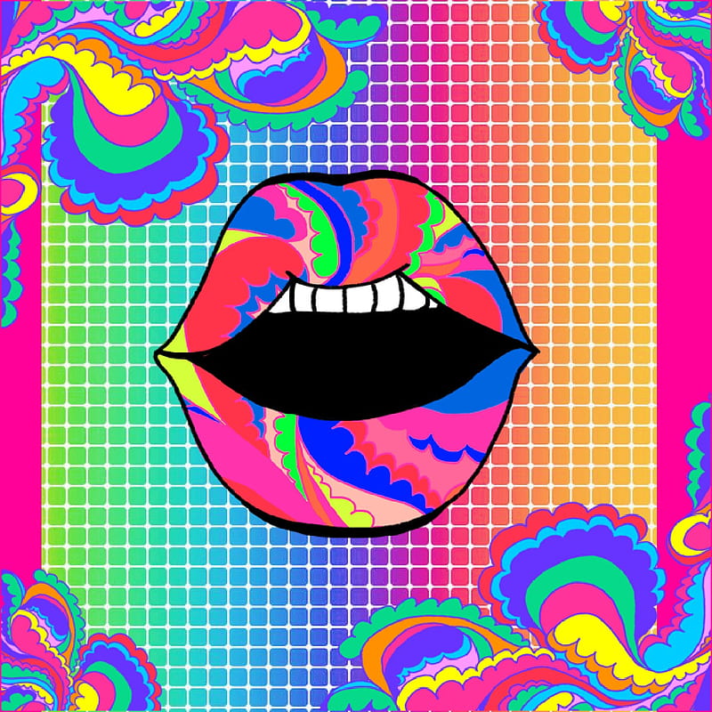 Rainbow lips, colorful, logo, HD phone wallpaper | Peakpx