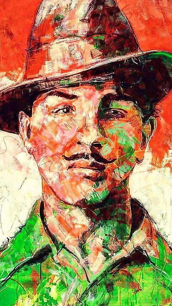 Bhagat Singh sketch Square Art Prints| Buy High-Quality Posters and Framed  Posters Online - All in One Place – PosterGully