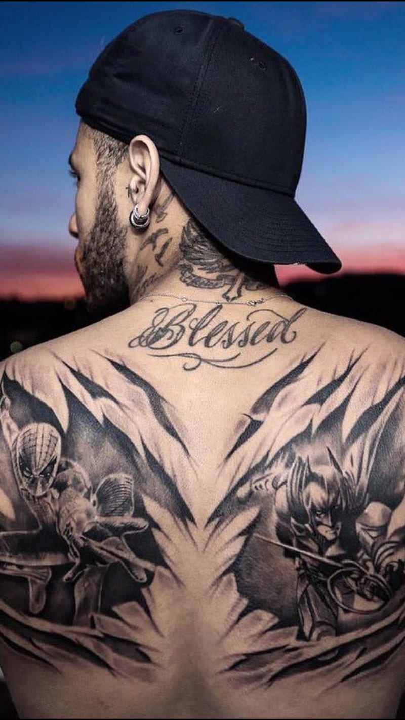 Neymar Tattoo, jr, ink, batman, spiderman, blessed, HD phone wallpaper |  Peakpx