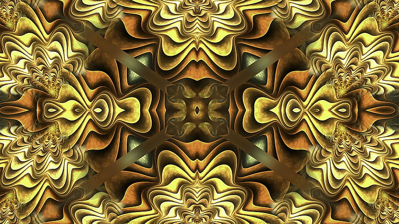 Kaleidoscope Pattern Brown Abstract, HD wallpaper