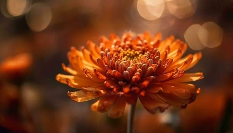 Chrysanthemum, Flowers, Orange, Winter, HD wallpaper