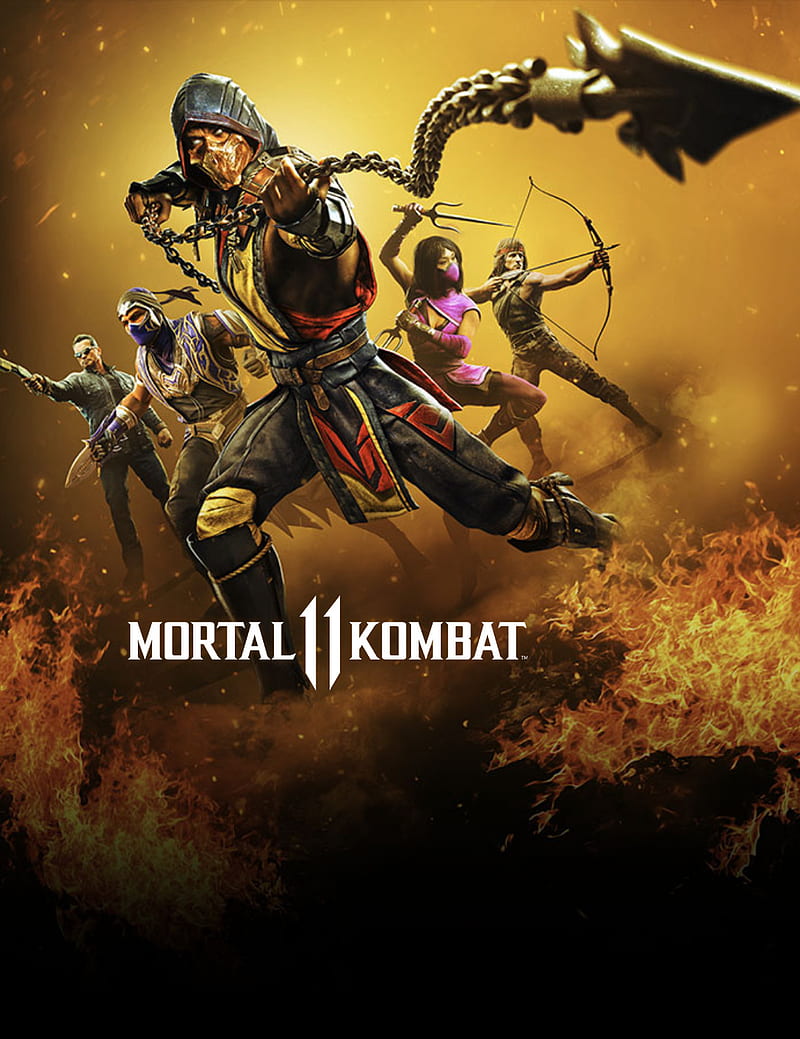 Mortal Kombat 11, rambo, scorpion, terminator, HD phone wallpaper
