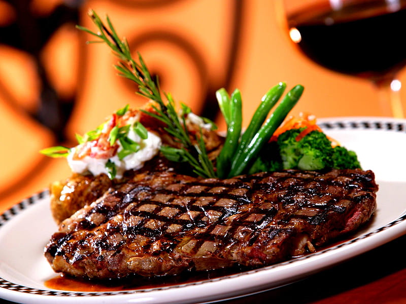 Steaks, meal, graphy, food, steak, beef steak, repast, square meal, comestible, HD wallpaper