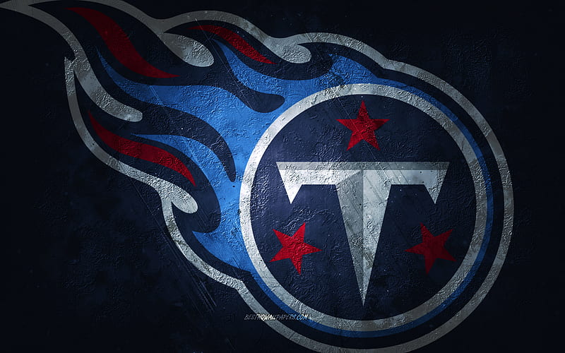 Tennessee Titans, American football team, blue stone background, Tennessee Titans logo, grunge art, NFL, American football, USA, Tennessee Titans emblem, HD wallpaper