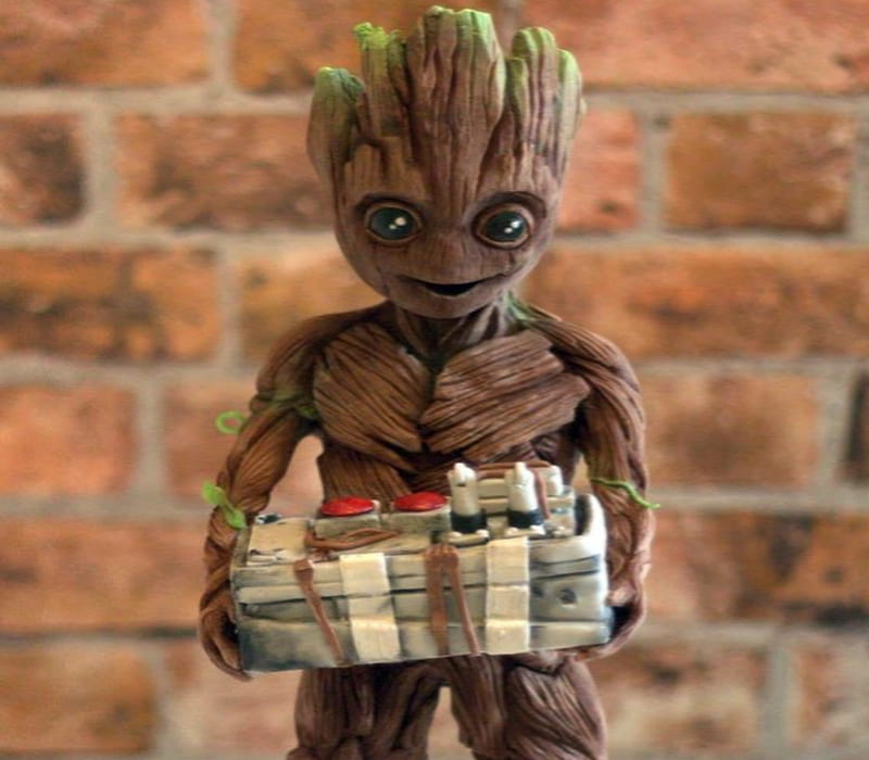 Baby Groot, Baby, Cake, Awesome, Groot, Eyes, HD wallpaper