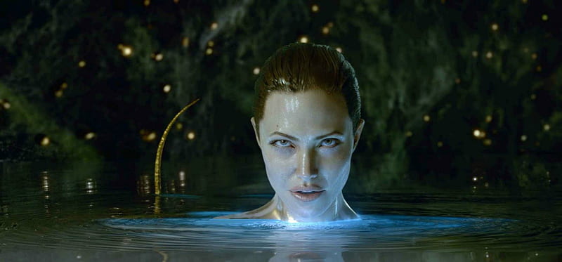 Angelina Jolie, movie, beowulf, woman, mother, sexy, grendel, angelina, fantasy, water, girl, actress, jolie, HD wallpaper