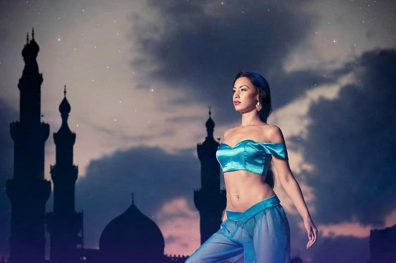 Bailarina, azul, bely, indumentaria, noches árabes, Fondo de pantalla HD |  Peakpx
