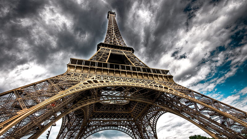 Eiffel Tower, Paris, France, Champ de Mars, Eiffel Tower, Paris, France, Wrought Iron lattice tower, HD wallpaper