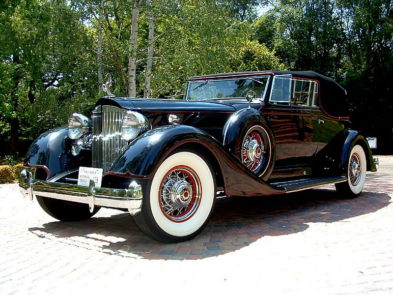 1934 V12 Convertible Victoria, 1934, antique, victoria, automobile, v12, car, convertible, classic, HD wallpaper
