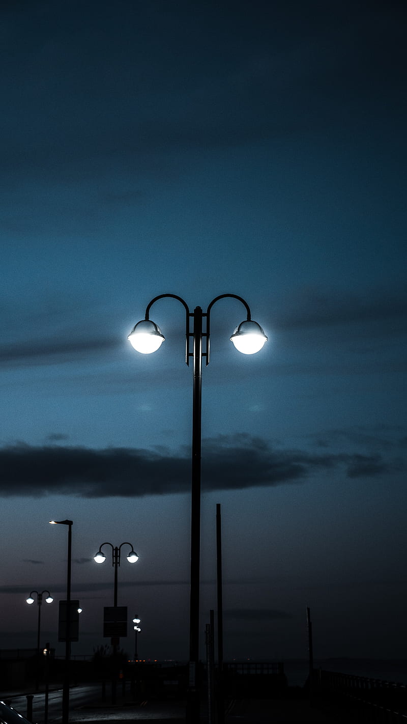 Lamp posts, night, lighting, dark, HD phone wallpaper | Peakpx