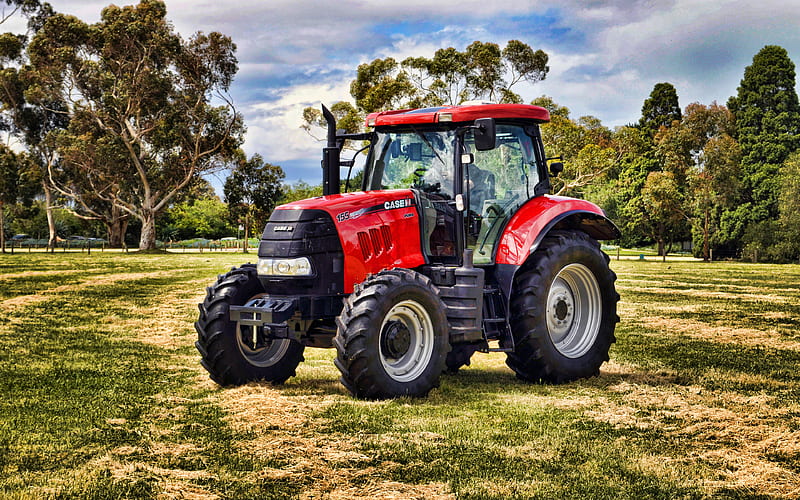 Case IH Puma 155 R, 2019 tractors, agricultural machinery, red tractor, agriculture, Case, HD wallpaper