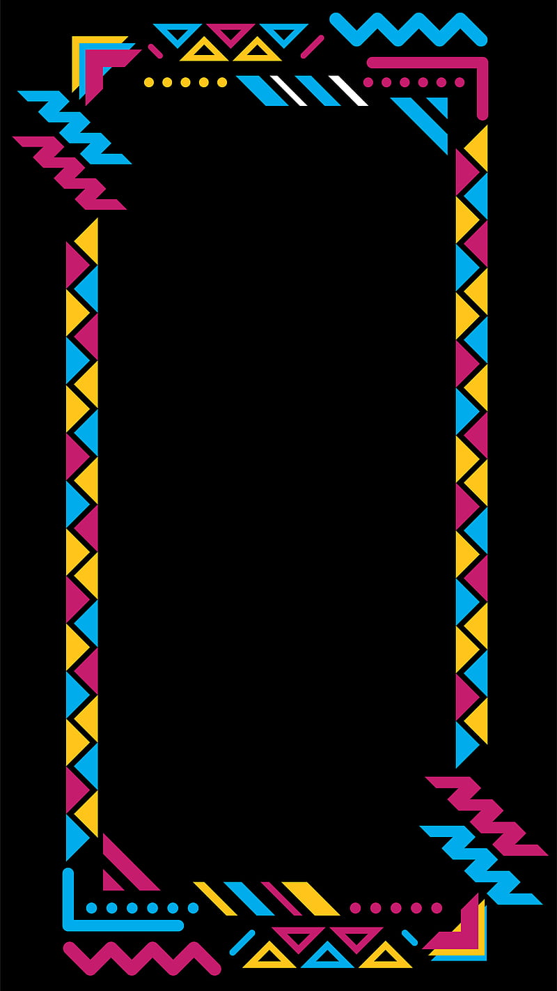 Frame Color 2, abstract, aztec, colorful, colors, cool, geometric, lines, pattern, triangle, tribal, HD phone wallpaper
