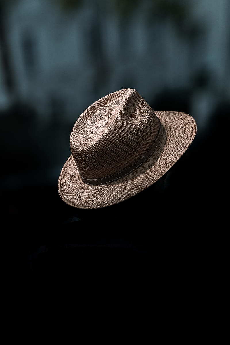 hat, straw, dark, HD phone wallpaper