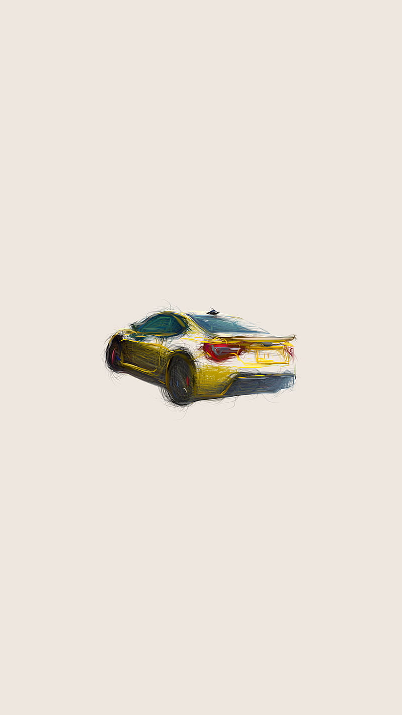 Subaru drawing sport car, cool, expensive, go fast, iconic car, motor, powerful, HD phone wallpaper