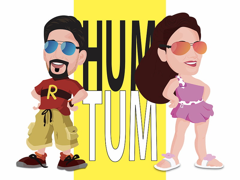 Hum Tum Caricature by Dheeraj Maheshwari on Dribbble, HD wallpaper
