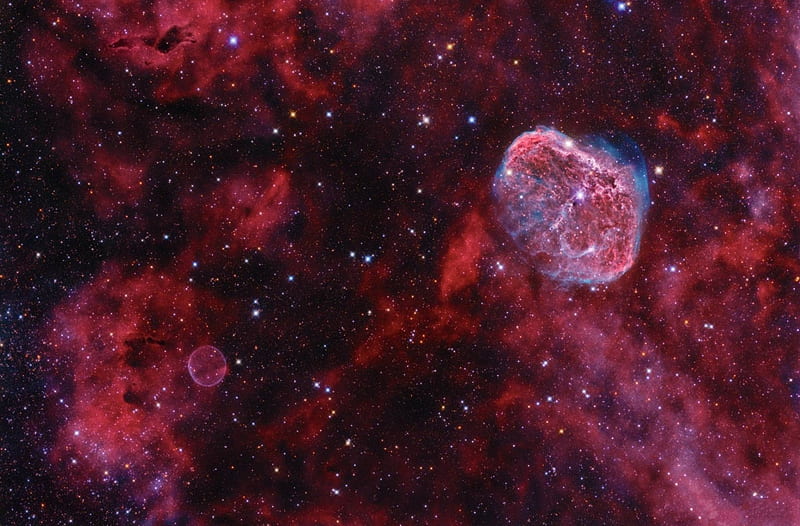 Cygnus: Bubble and Crescent, stars, cool, space, fun, galaxy, HD wallpaper