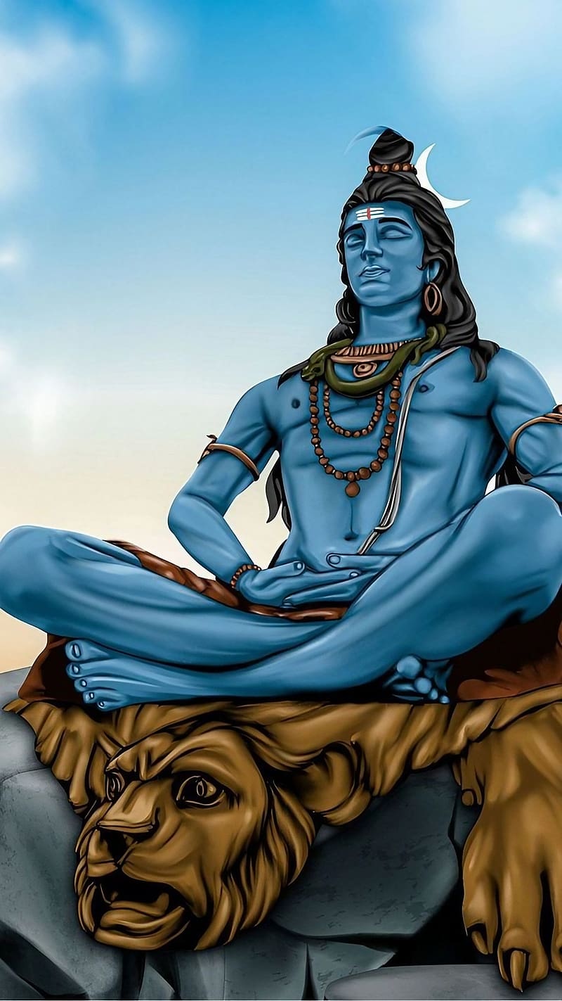 Bholenath Ka , Animated Art, lord shiva, god, mahadev, HD phone wallpaper