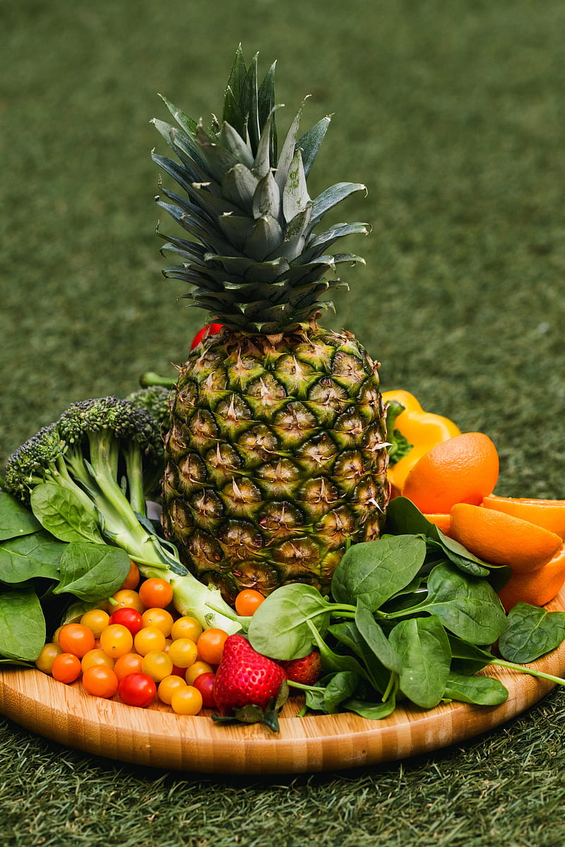 pineapple, fruits, vegetables, fresh, HD phone wallpaper