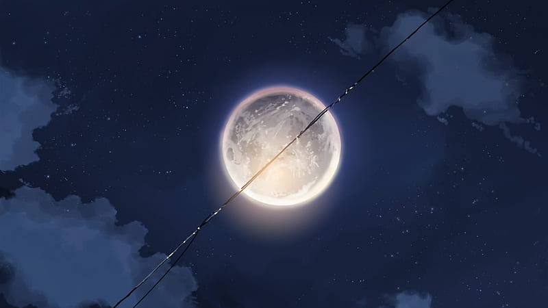 moon, 5 centimeters per second, anime other, HD wallpaper