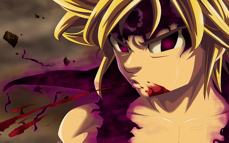 Nanatsu no Taizai, Meliodas, portrait, Japanese manga, face, protagonist,  anime characters, HD wallpaper