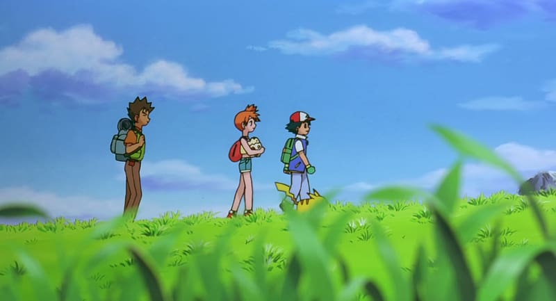 Anime, Pokémon, Pikachu, Ash Ketchum, Brock (Pokémon), Misty (Pokémon), Pokémon: The First Movie, HD wallpaper