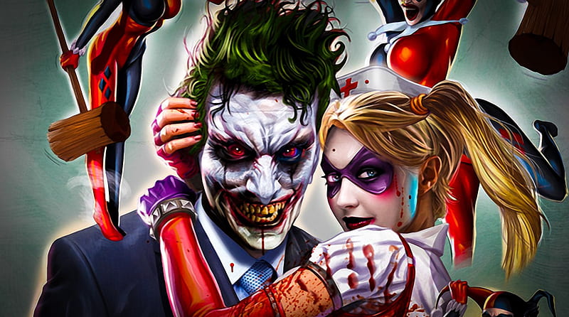 Joker and Harley Quinn, batman, quinn, joker, harley, HD wallpaper | Peakpx
