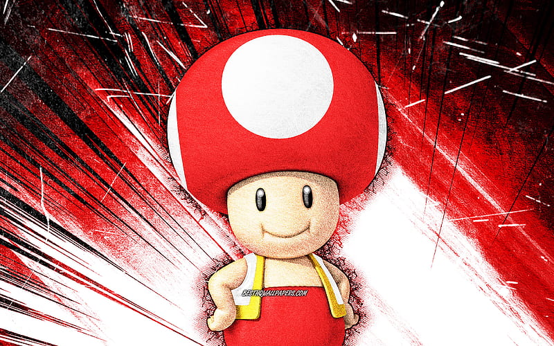 mario red toad