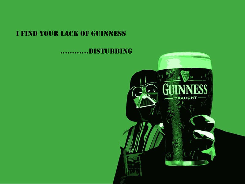 Star Wars, Beer, Quote, St Patrick's Day, Movie, Darth Vader, Guinness, HD wallpaper