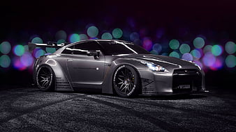 Nissan #Nissan #GT-R Dzhi ti By Liberty Walk Nissan GT-R By Liberty Walk #4K  #wallpaper #hdwallpaper…