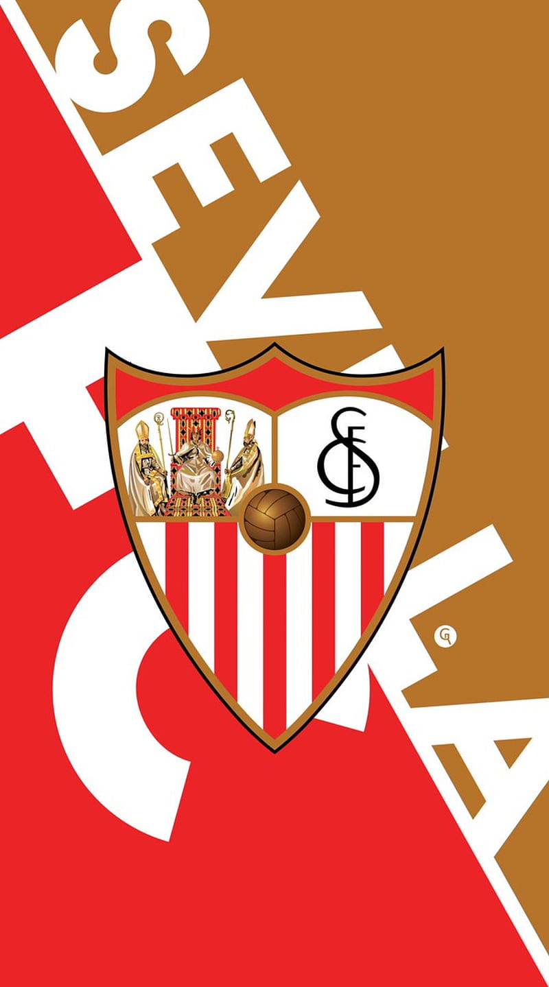 Cf sevilla, badge, cfs, club, football club, football team, laliga, logo, spanish club, spanish team, team, HD phone wallpaper
